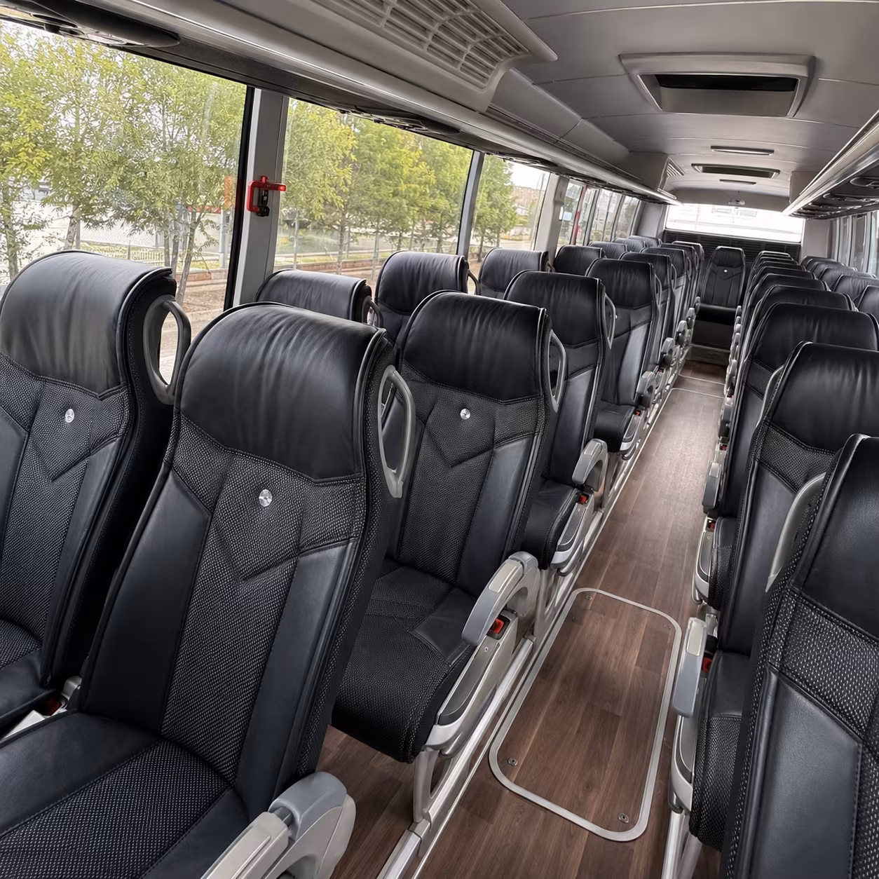 dearborn charter bus rental interior